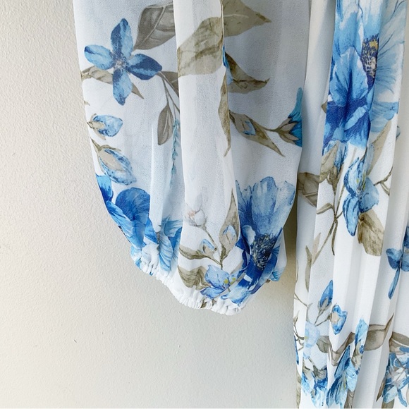 Ever New Blaire Curve Pleated Midi Dress in White Floral Size 18 NWT - Picture 6 of 14